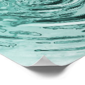Wasserriss Aquamarin Poster (Ecke)