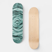 Wasserriss Aquamarin Skateboard (Vorderseite)