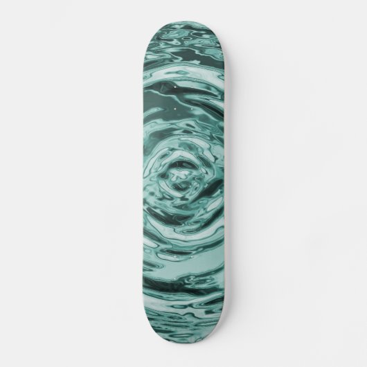 Wasserriss Aquamarin Skateboard (Vorderseite)