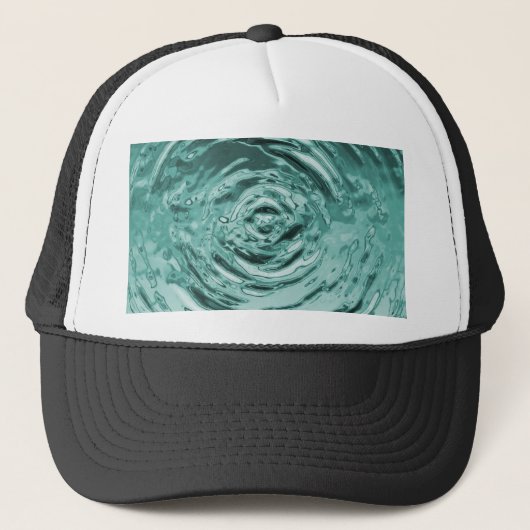 Wasserriss Aquamarin Truckerkappe (Vorderseite)