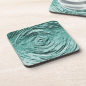 Wasserriss Aquamarin Untersetzer (Linke Seite)