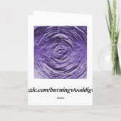 Wasserriss Lila Dankeskarte (Rückseite)