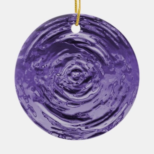 Wasserriss Lila Keramikornament (Vorne)