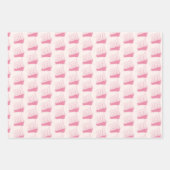 Wasserrosa und weißes Segelboot Geschenkpapier Set (Vorderseite 2)