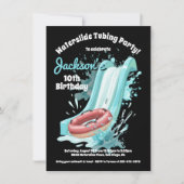 Wasserrutschbecken Geburtstagsparty Einladung (Vorderseite)