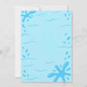 Wasserrutsche Geburtstagsparty Einladung (Rückseite)