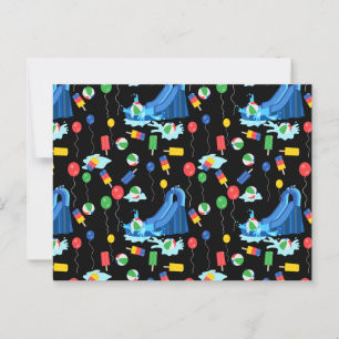 Wasserrutsche Kinder Sommer Junge Mädchen Spaß Postkarte