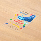 Wasserrutsche Kinder Sommer Splish Splash Geburtst Acryleinladungen (Ablage )