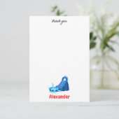 Wasserrutsche Kinder Sommer Splish Splash Geburtst Dankeskarte (Stehend Vorderseite)