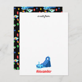 Wasserrutsche Kinder Sommer Splish Splash Geburtst Mitteilungskarte