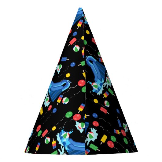 Wasserrutsche Kinder Sommer Splish Splash Geburtst Partyhütchen (Rückseite)