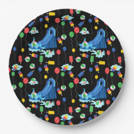 Wasserrutsche Kinder Sommerjunge Mädchen Spaß Pappteller