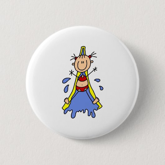 Wasserrutsche Knopf Button (Vorderseite)