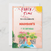 Wasserrutsche Party laden ein Einladung (Vorderseite)