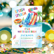 Wasserrutsche Splash Geburtstagsparty