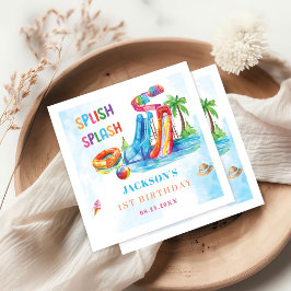 Wasserrutsche Splash Geburtstagsparty Serviette