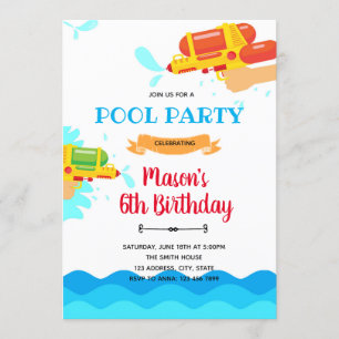 Wasserrutsche Wasserrutsche zum Wasserkampf Einladung