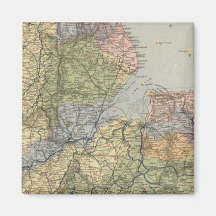 Wasserscheide Landkarte England, Wales 4 Magnet