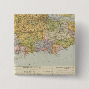 Wasserscheide Landkarte England, Wales 6 Button