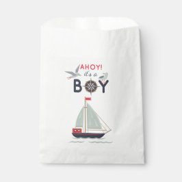 Wasserschiff Ahoy Baby Boy Showdusche Party Geschenktütchen