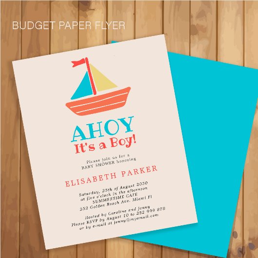 Wasserschiff Ahoy Seine schicke Babydusche Flye Flyer