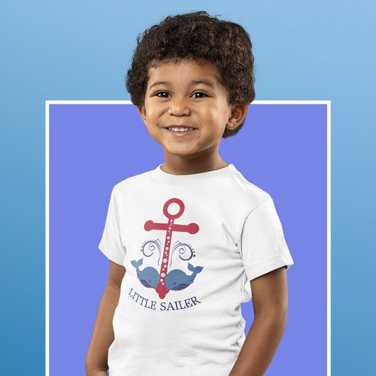 Wasserschiff Anker Blauwale Kleiner Segler Baby T-shirt
