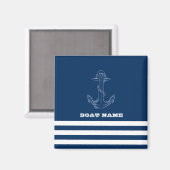 Wasserschiff-Rad, Seefahrer mit blauen Streifen Magnet (Vorderseite/Rückseite)