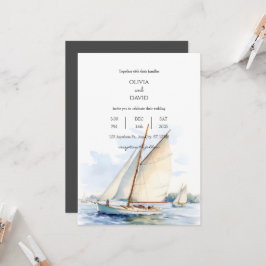 Wasserschiff-Regatta auf Serensee, Hochzeit Einladung