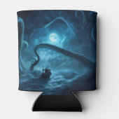 Wasserschiff und Riesenoktopus Kraken Dosenkühler (Rückseite)