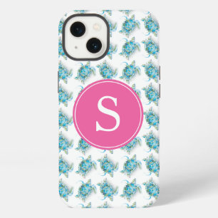 Wasserschildkröten-Monogramm-Strand-Handyhülle iPhone 13 Hülle