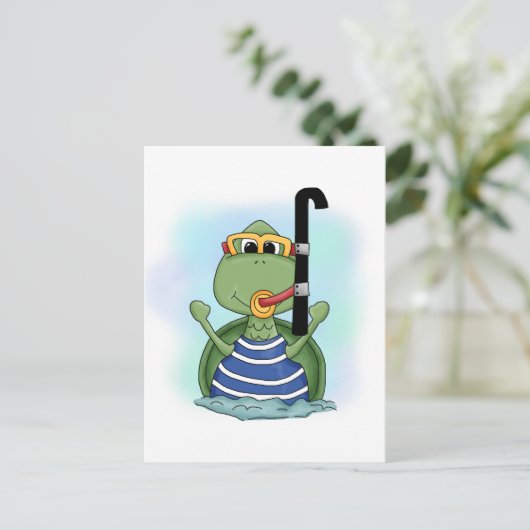 Wasserschildkröten und Geschenke Postkarte (Stehend Vorderseite)