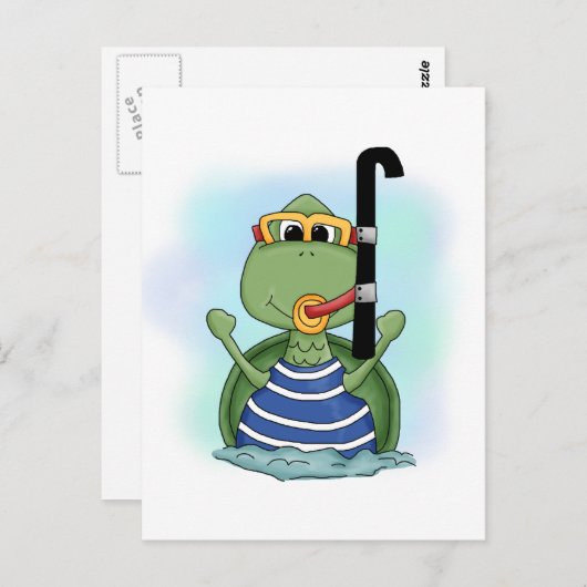 Wasserschildkröten und Geschenke Postkarte (Vorne/Hinten)