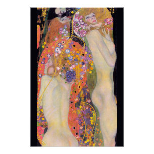 Wasserschlangen, Gustav Klimt Poster
