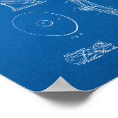 Wasserschrank - Toilettenpatent - Blueprint Poster (Ecke)