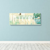 Wasserseitige Lodge Leinwanddruck (Insitu (Holzboden))