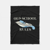 Wasserski-Boot-See-Fan Old School Rules Wasser S Fleecedecke (Vorderseite)