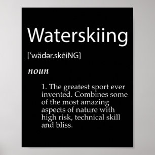 Wasserski-Definition Vatertag Wasserskifahrer Poster