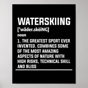 Wasserski-Definition Wasserskifahrer Skifahren  Poster