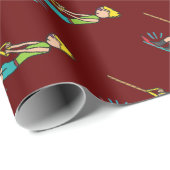 Wasserski Geschenkpapier (Rolleneckpunkt)