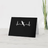 Wasserski-Heartbeat-Linie Funny-Geschenk Karte (Vorderseite)