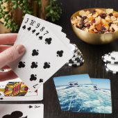 Wasserski hinter dem Speed Boat Vertikales Foto Spielkarten (In Situ)