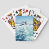 Wasserski hinter dem Speed Boat Vertikales Foto Spielkarten (Rückseite)