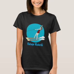 Wasserski im Vintage-Stil T-Shirt