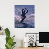 Wasserski — in blau poster (Heimbüro)