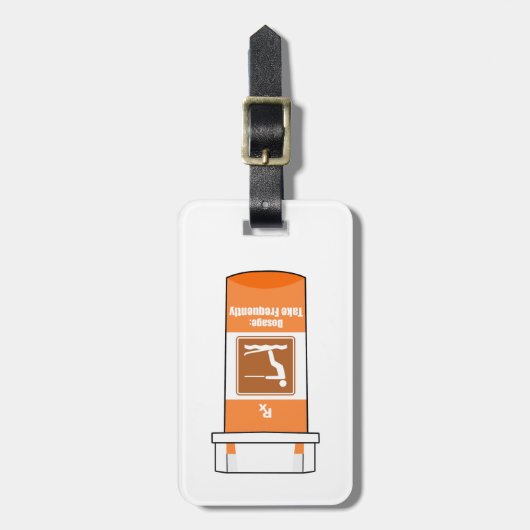 Wasserski ist mein Medikament Gepäckanhänger (Vorderseite vertikal)