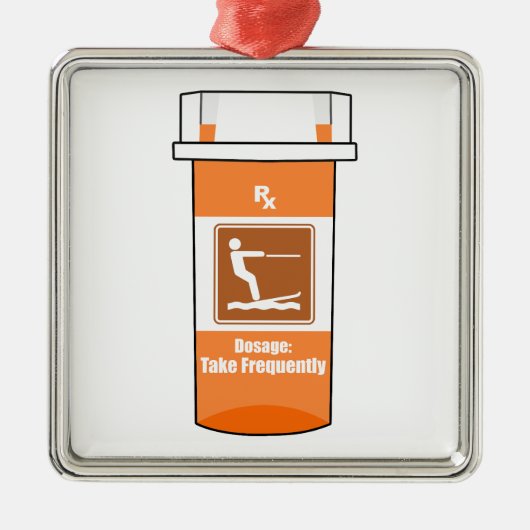 Wasserski ist mein Medikament Ornament Aus Metall (Vorne)
