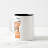 Wasserski ist mein Medikament Zweifarbige Tasse (Vorderseite Links)