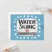Wasserski ist zu wenig Grußkarte Karte (Vorderseite/Rückseite Beispiel)