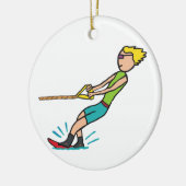 Wasserski Keramik Ornament (Links)