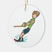 Wasserski Keramik Ornament (Links)